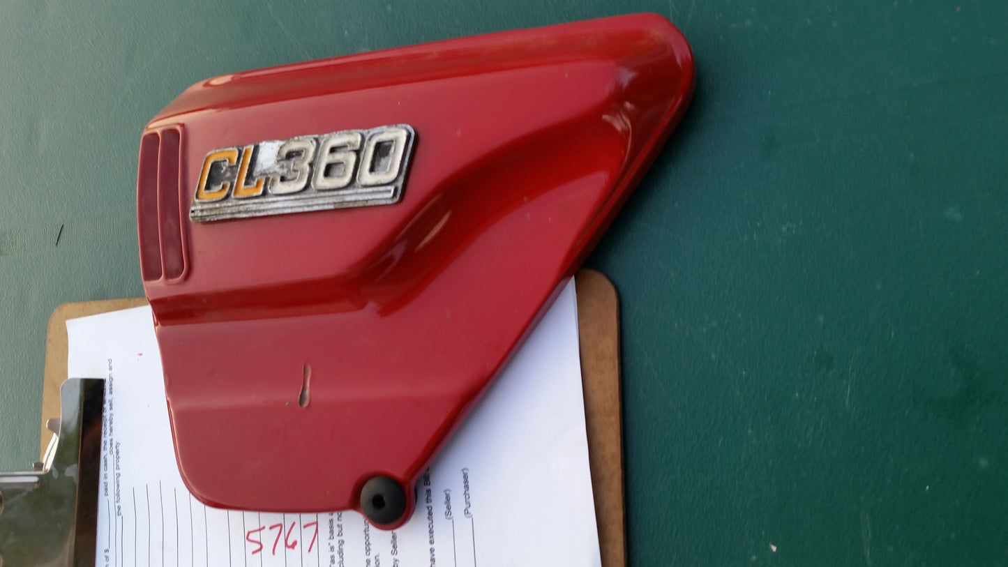 Honda CL360 sidecover Left red SKU 5767