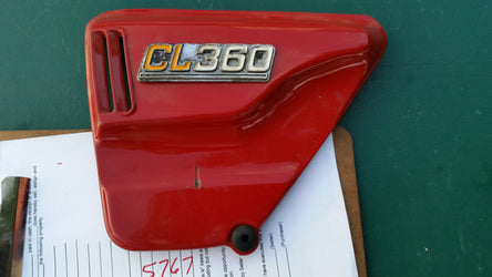 Honda CL360 sidecover Left red SKU 5767