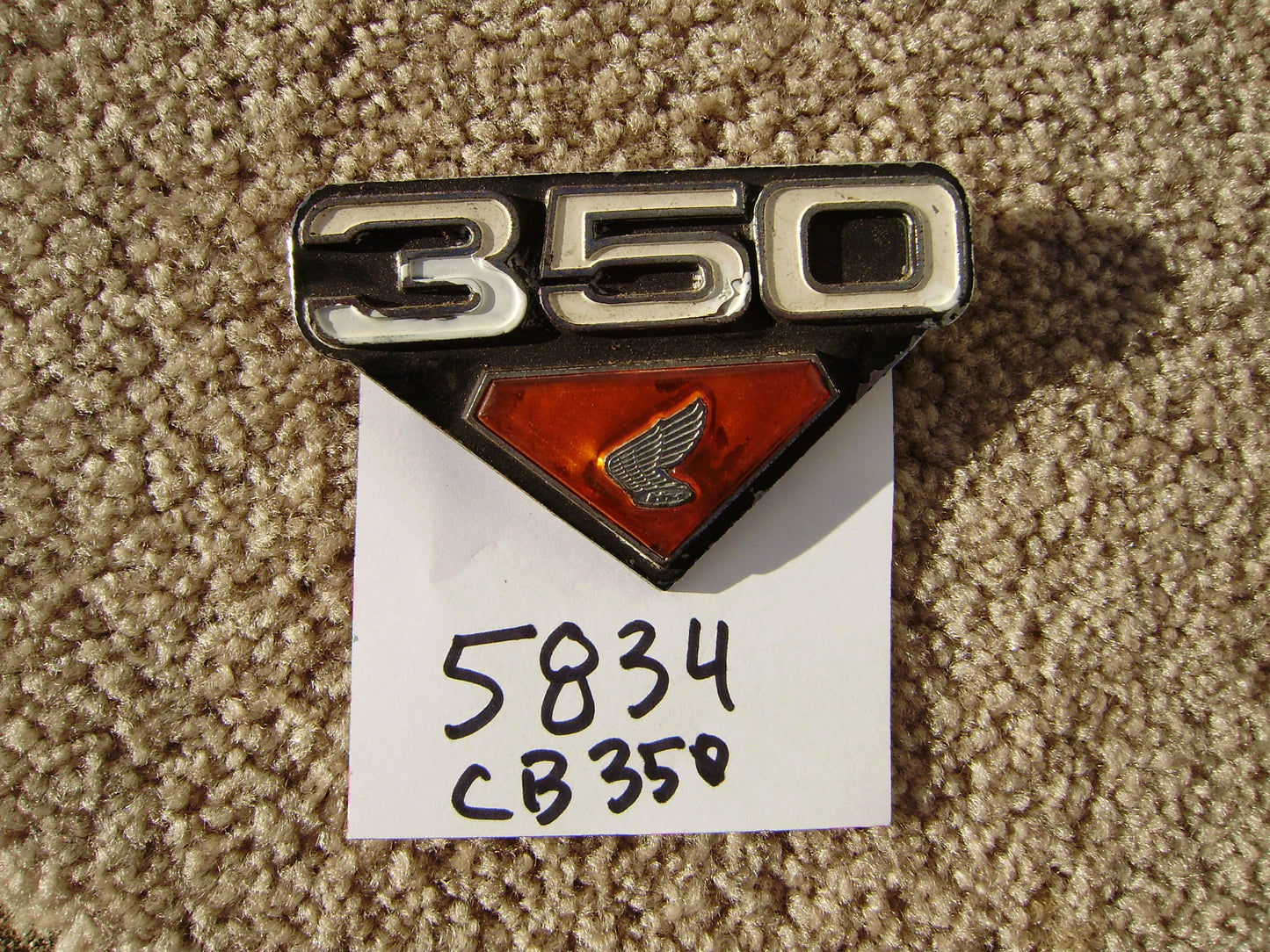 Honda CB350 Sidecover Badge sku 5834