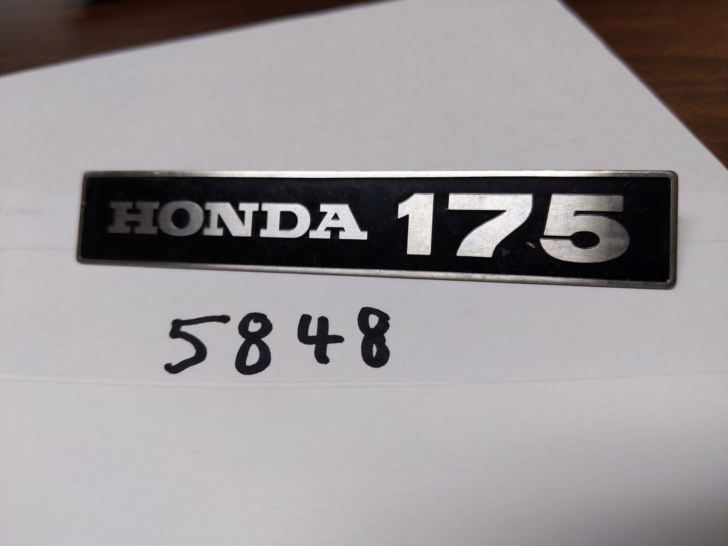 Sold Ebay Honda CA175 Touring Sidecover Badge 175  87128-237-670 my sku 5848