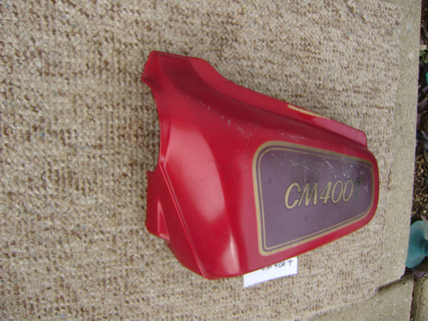 Sold Ebay Honda CM400T Sidecover left red 5926