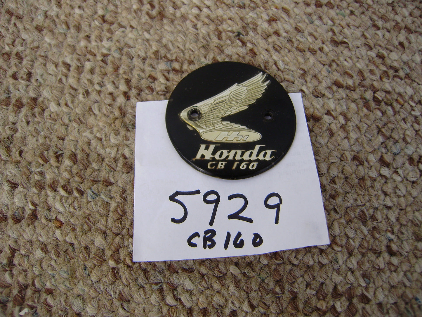 Honda CB160 Gas Tank Badge Left sku 5929