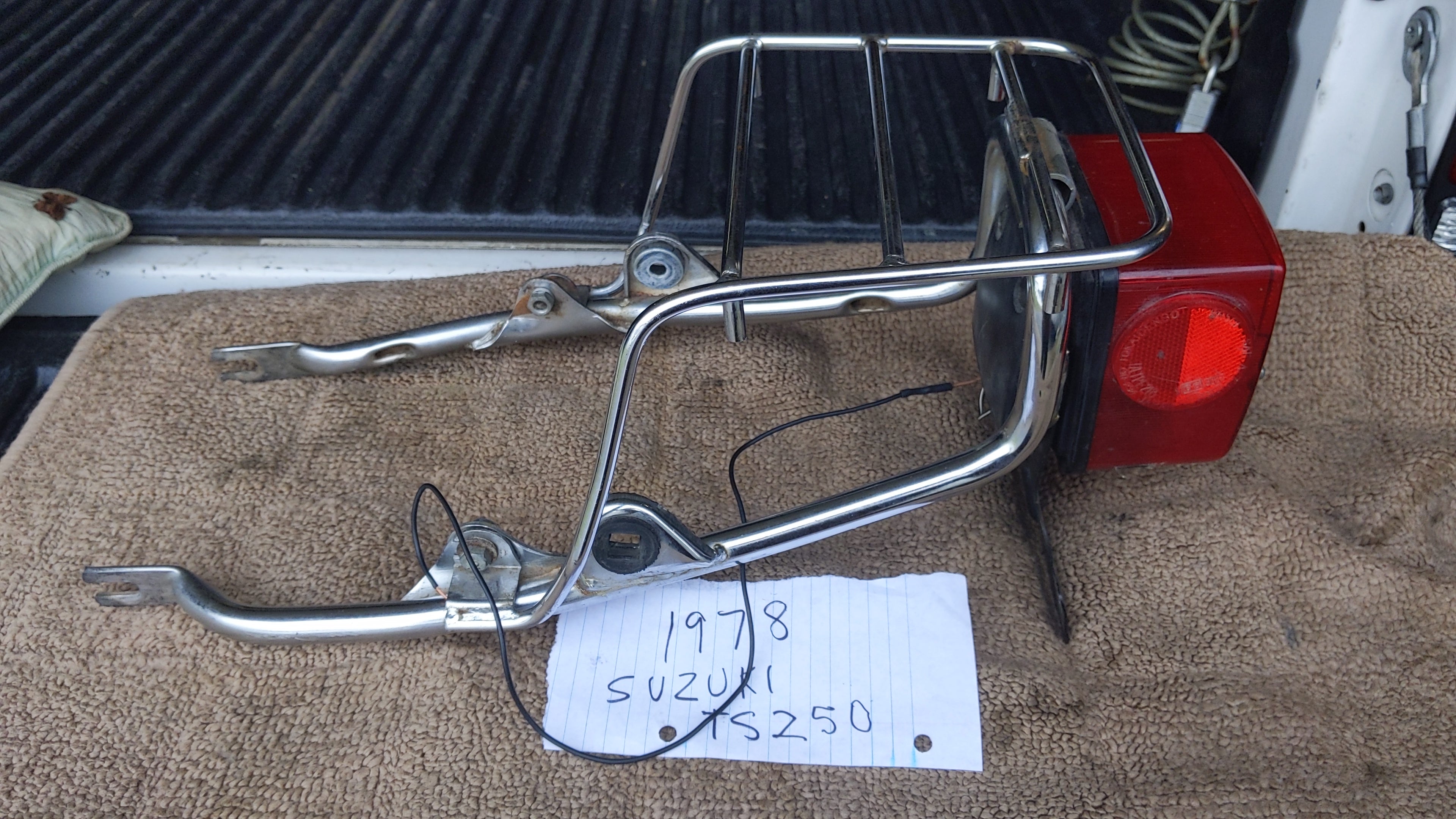 Sold Ebay 5/16/20Suzuki TS250C Luggage Rack Tail Light seat railsku 59 ...
