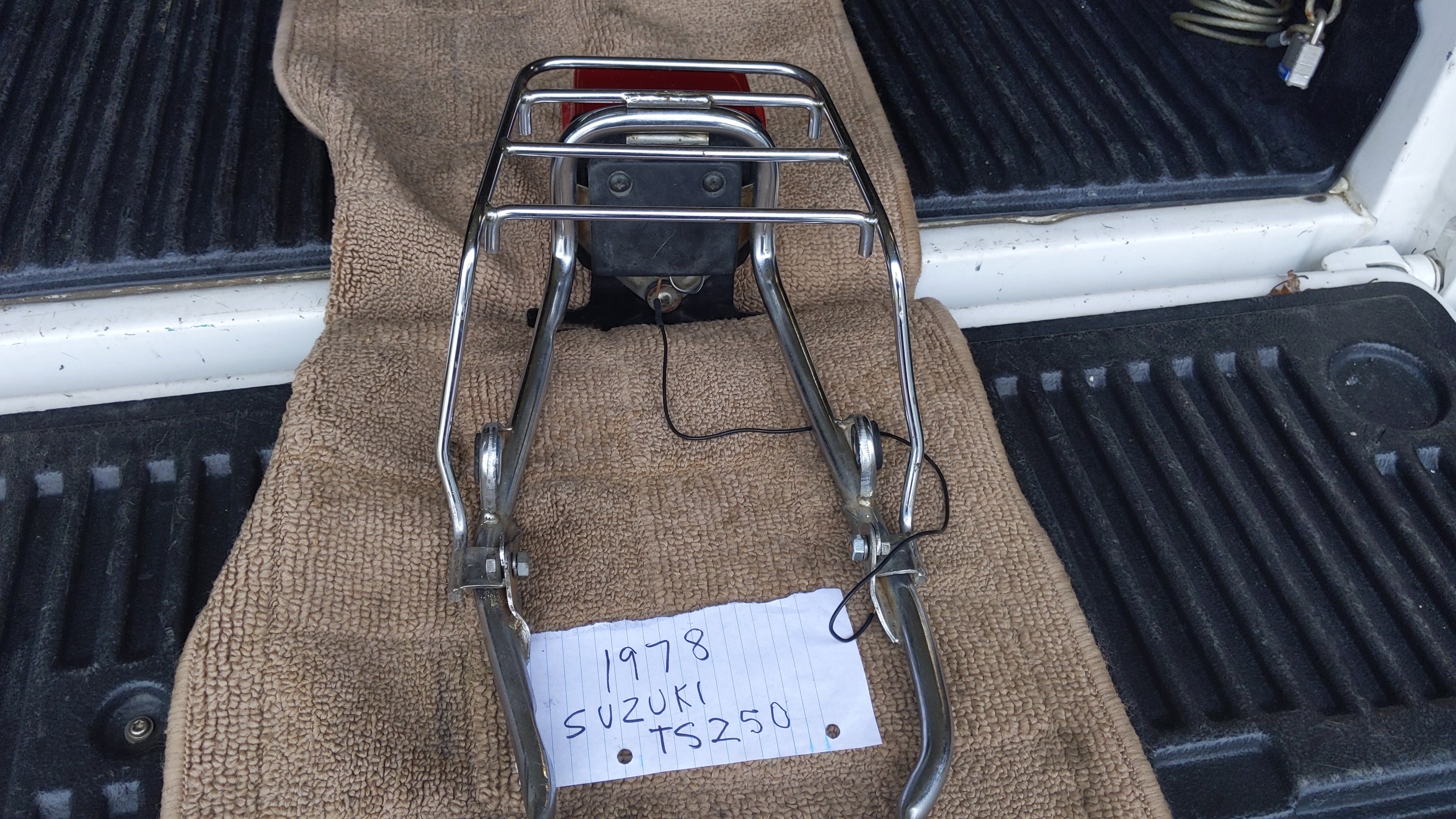 Sold Ebay 5/16/20Suzuki TS250C Luggage Rack Tail Light seat railsku 59 ...