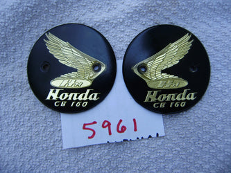 Sold for Ebay Sale 02252021 Honda CB160 Gas Tank Badge Pair OEM sku 5961