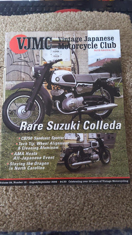 VJMC Magazine Suzuki Colleda August 2006 sku 5982