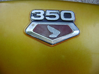 Honda CB350K3 sidecover gold left sku 6067