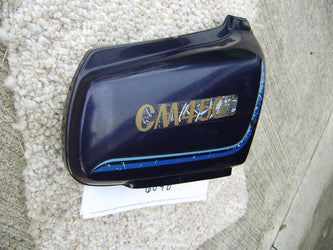 Sold Ebay 10032020 Honda CM450E 1982 sidecover Candy Imperial blue right Honda part 83640-447A sku 6090