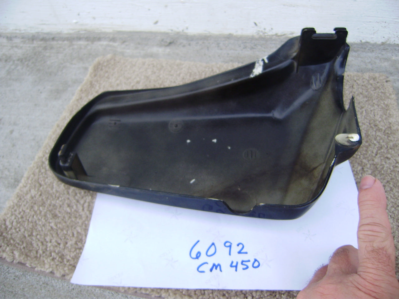 Honda CM450A Hondamatic Left Side Cover 1983 Black /Achilles black Metallic sku