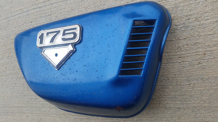 Honda CL175 CB175 right blue  sidecover 1972-1974 models  sku 5401