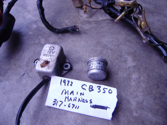 Honda CB350 Regulator and Flasher Unit main wiring harness sku 6137