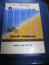 Sold Ebay Official Honda CB125 CB160 Service Manual sku 6149