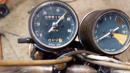 Sold Ebay 5/21/21 Honda CL175 1972 Speedometer Tachometer and mounting tested complete sku 6166