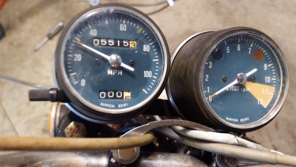 Sold Ebay 5/21/21 Honda CL175 1972 Speedometer Tachometer and mounting tested complete sku 6166