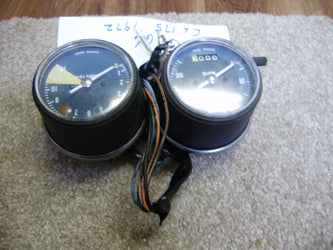 Sold Ebay 5/21/21 Honda CL175 1972 Speedometer Tachometer and mounting tested complete sku 6166