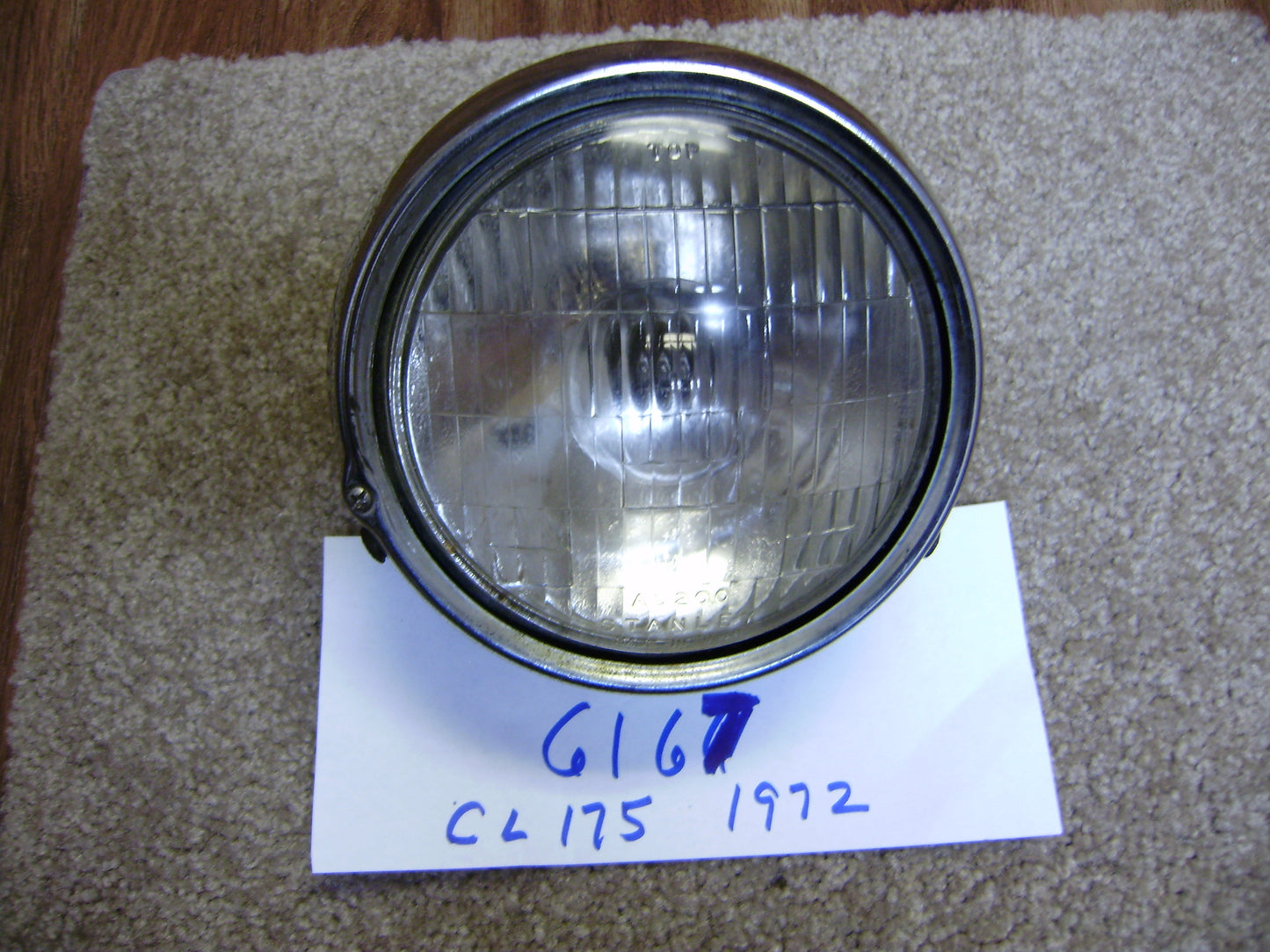 Sold Ebay 3/4/21Honda CL175 1972 headlight Complete and tested sku 6167