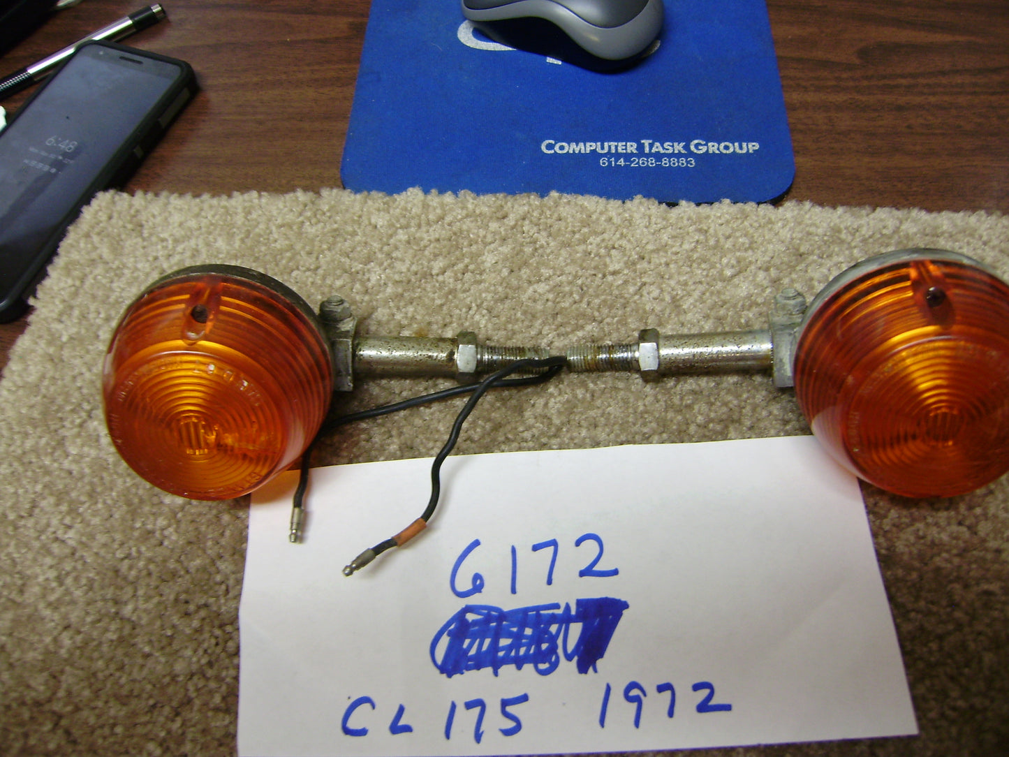 Honda CL175 1972 Turn Signal Pair front  sku 6172
