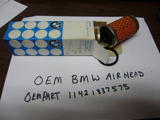 BMW OEM Oil Filter part 11421337575, Fits All airheads without an oil cooler my sku 6190