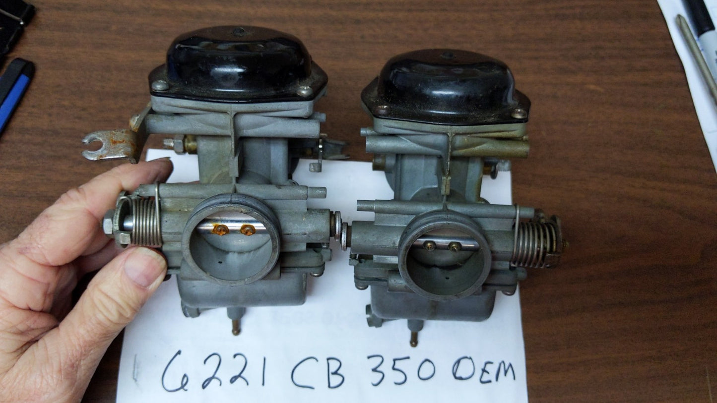 Sold Ebay 3/16/2021 Honda CB350 OEM CV Carburetor Pair sku 6221