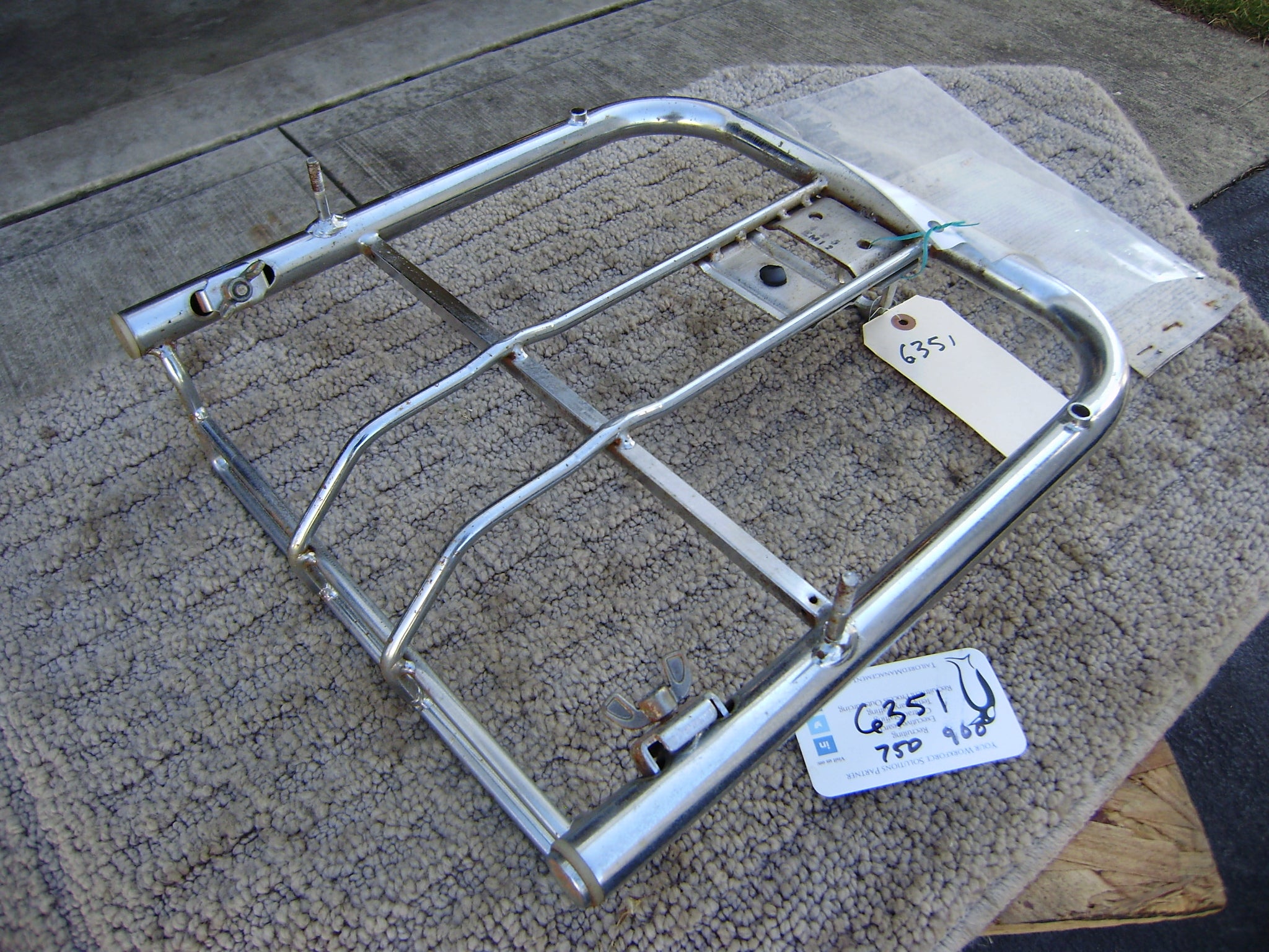 Hondaline Rear Rack Hondaline Travel Trunk Rack CB750K,Honda 900C, Honda GL1100 my sku 635 ...
