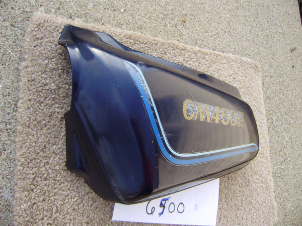 Honda CM450E Left Blue Sidecover sku 6500