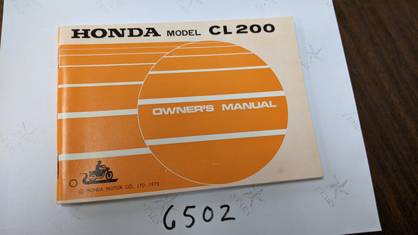 Honda CB200T OEM 1974 Manual sku 6502