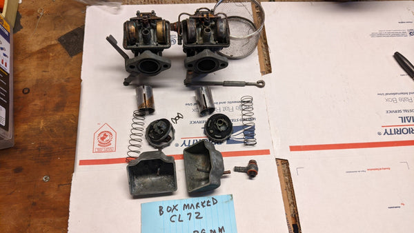 Sold Ebay 5/7/2021 Honda CB77 CL77 CB72 CL72 OEM 26mm Carburetor Pair, Missing Parts