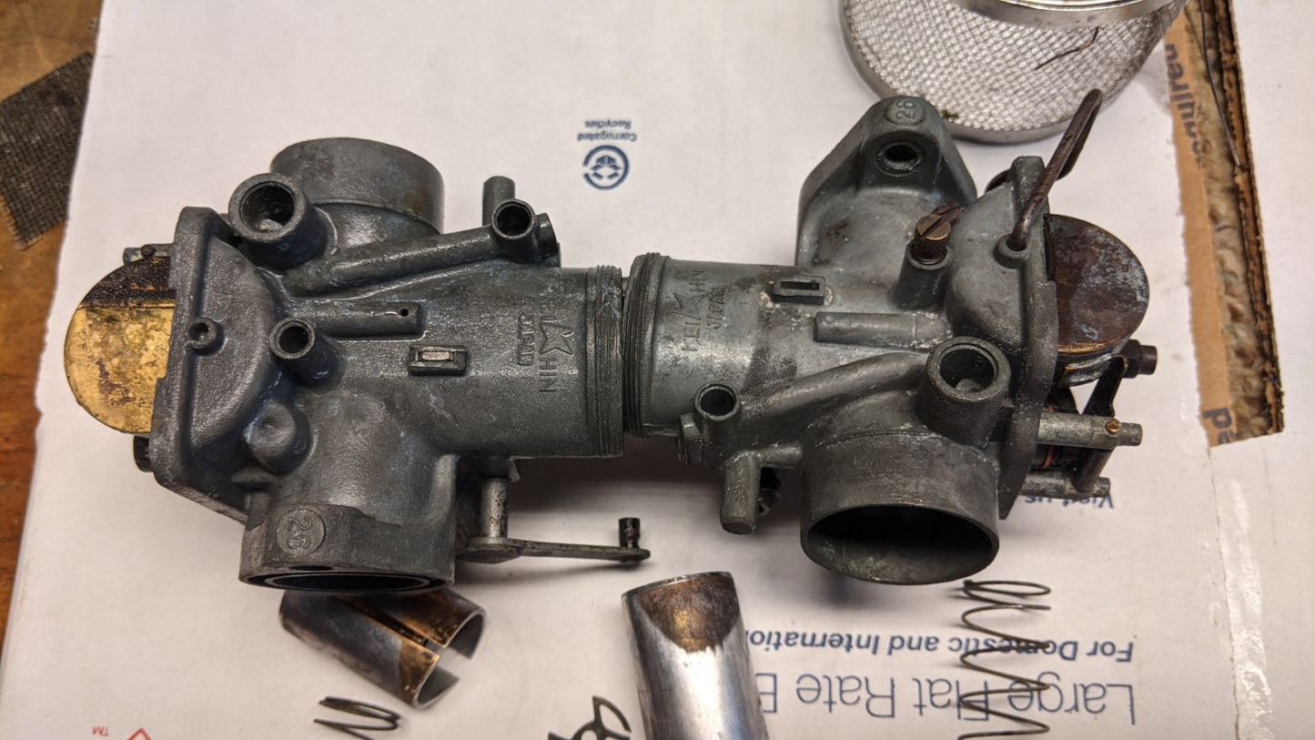 Sold Ebay 5/7/2021 Honda CB77 CL77 CB72 CL72 OEM 26mm Carburetor Pair, Missing Parts