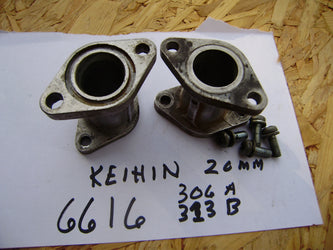 Sold 9/27/21 Ebay Honda Keihin 20mm Carburetor Manifold Pair sku 6616