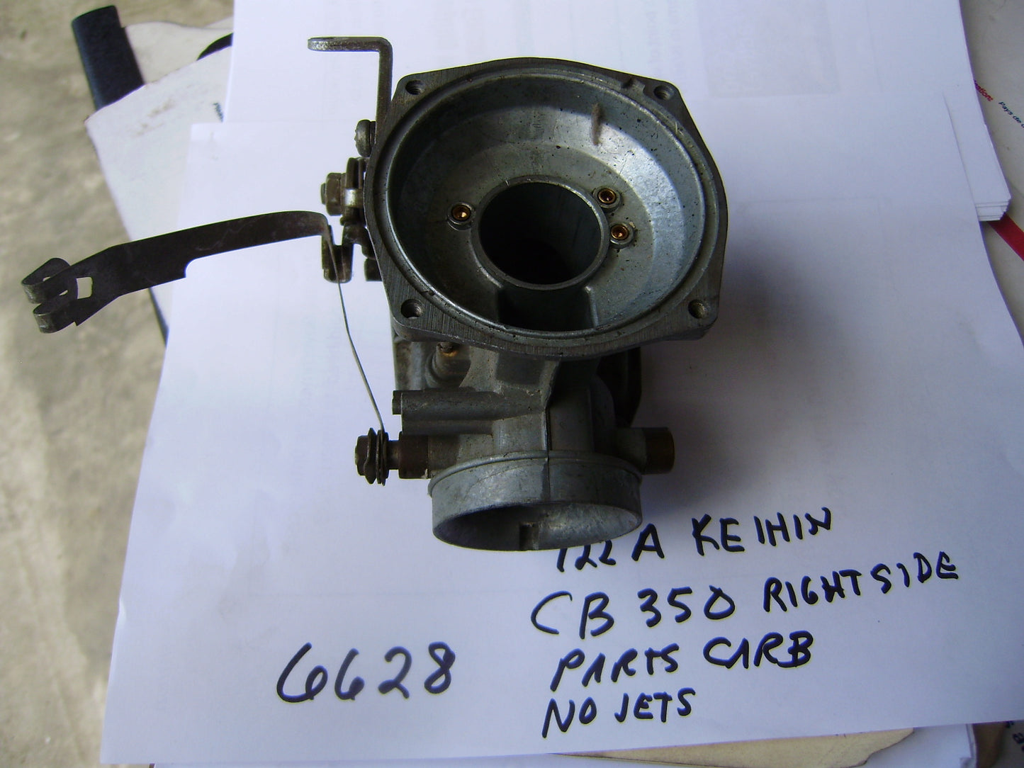 Sold Ebay 9/30/21Honda CB350 CL350 Right Carburetor body with choke crossover sku 6628