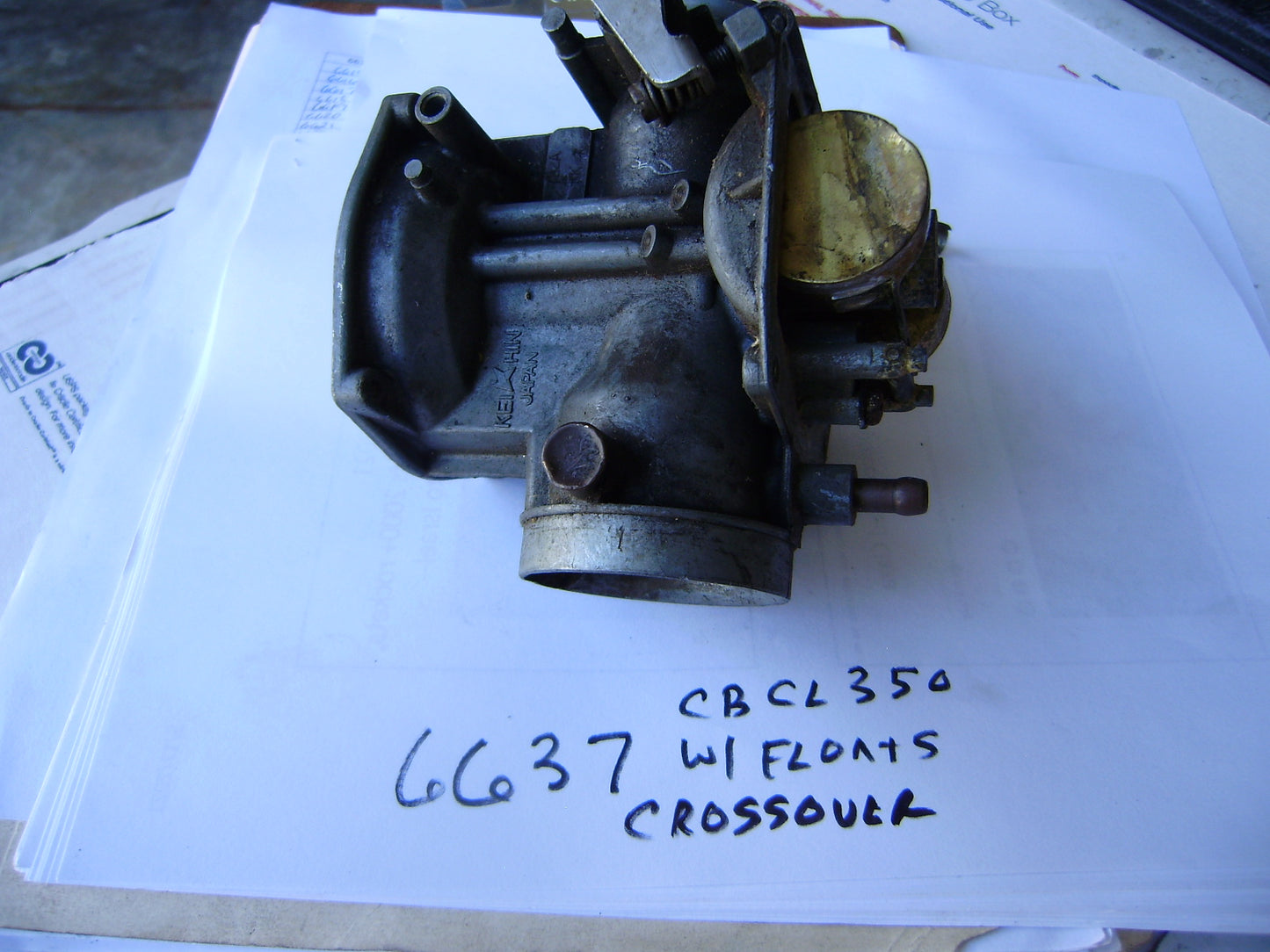 Honda CB350 CL350 Right Carburetor body sku 6637