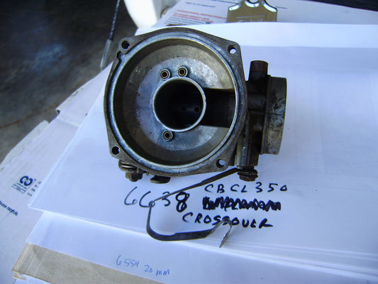 Honda CB350 CL350 right Carburetor body with crossover sku 6638