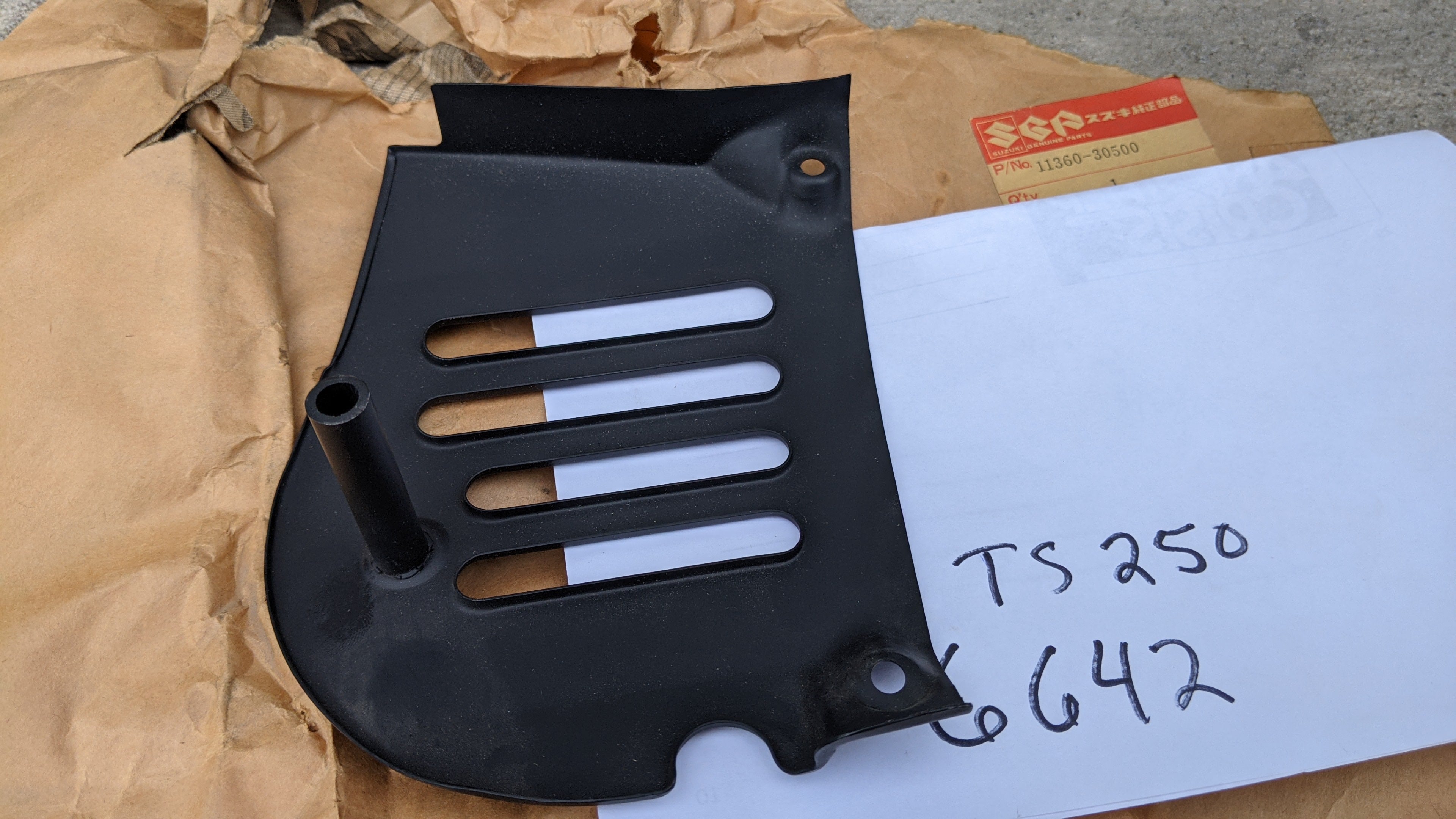 thumbnail image 2 of Tight Fit Seats Motorcycle Seat Cover For Suzuki TS250 (1978) - Black, Complete With Strap 2 of 3