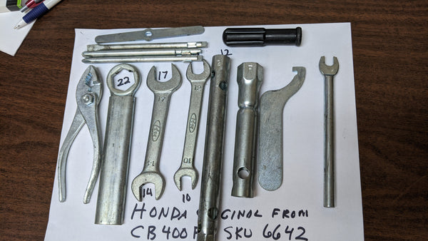 Honda CB400F OEM tool kit Museum Quality Tools 89010-377-000 sku 6642