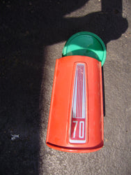 Honda C70 Red Front Metal Shield sku 6658