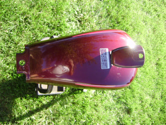 Sold Ebay 10/9/21 Honda CM400A Honda CM400T NOS Candy Presto Red Gas Tank sku 6674