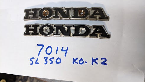 Honda SL350 K0 K1 Gas Tank Badge Pair sku 7014