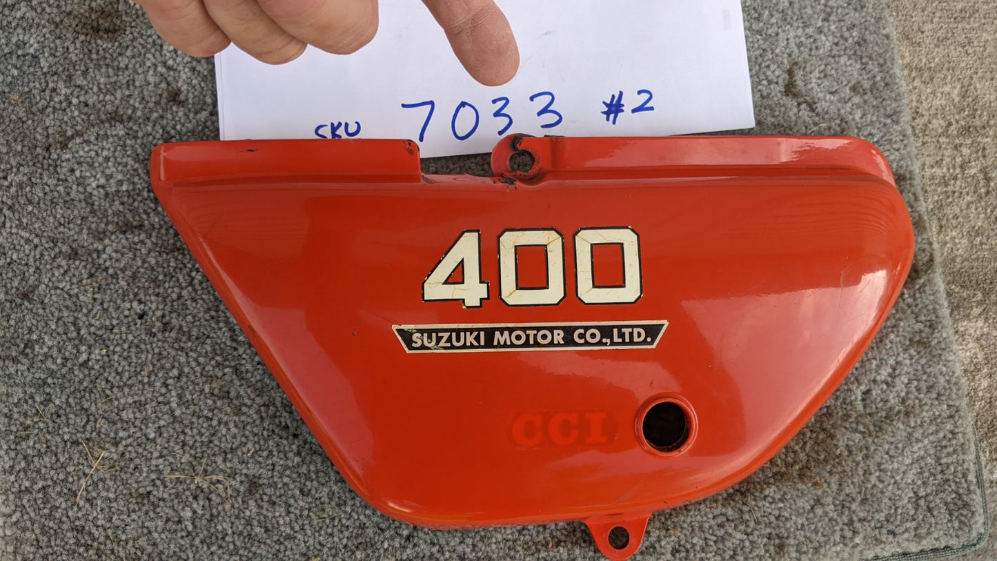 Sold Ebay Suzuki TS400 Left Orange sidecover, oil cover 47211