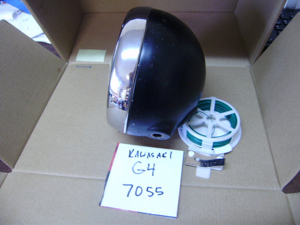 Kawasaki G4TR Headlight shell, ring, and glass sku 7055