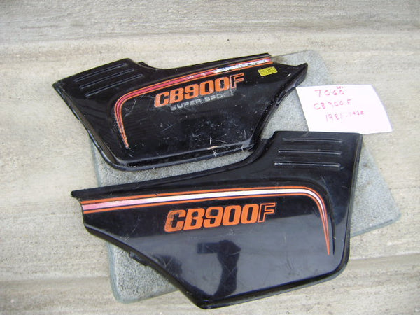 Sold Ebay Honda CB900F Black Sidecover Pari 83600-438, 83700-438 1981-1982 Pair sku 7060