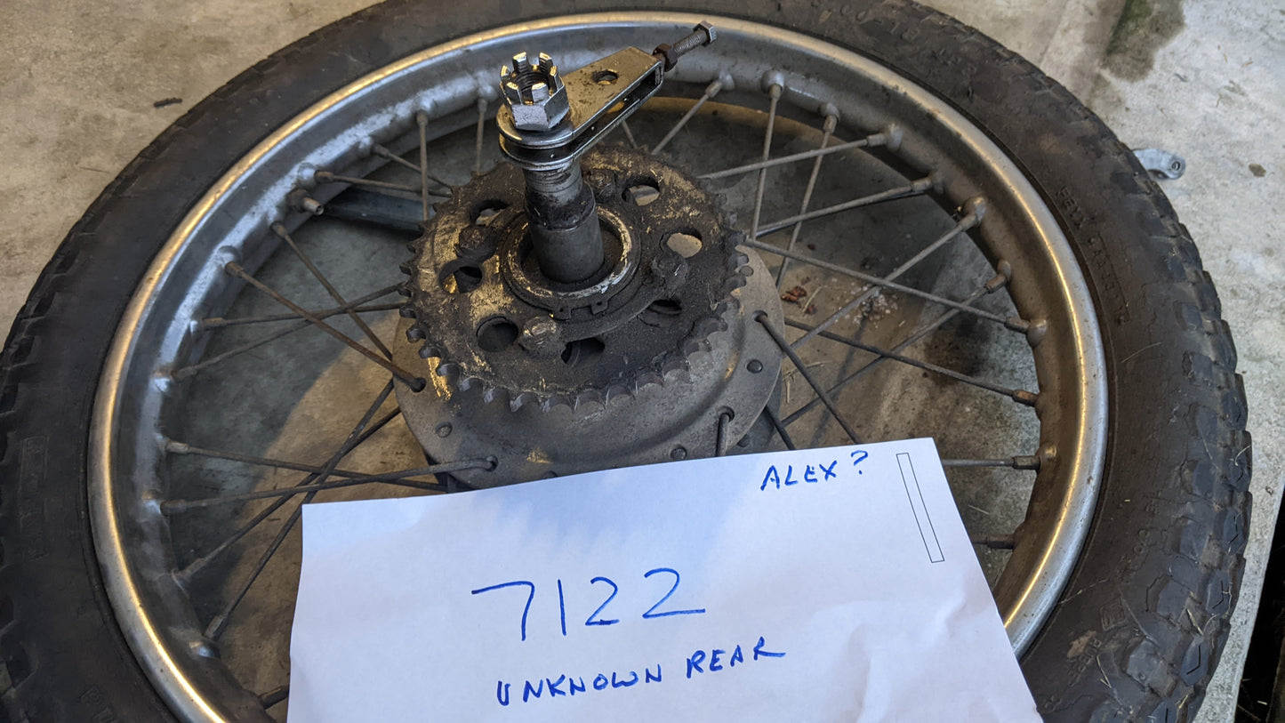 Honda Rear Rim/sprocket/axle DID 1,60A X18W  my sku 7122