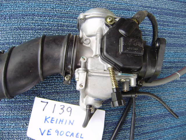 Honda branded ATV Keihin Carburetor New model VE90CAEL with air tube, throttle/cable , switch/cable  sku 7139