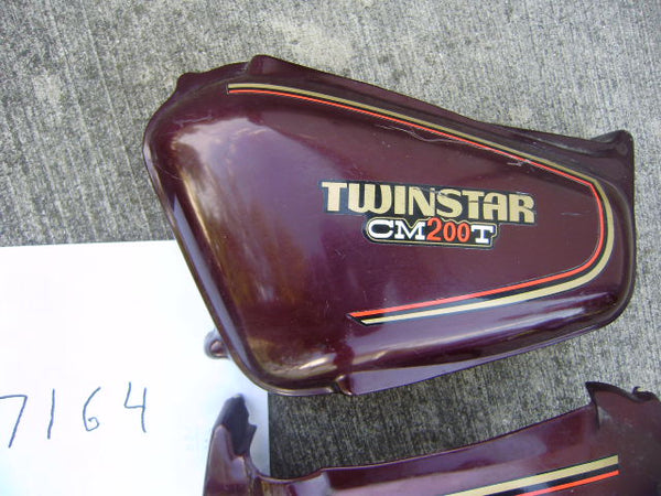 Sold Ebay Honda Twinstar CM200T OEM Maroon Sidecover Pair sku 7164