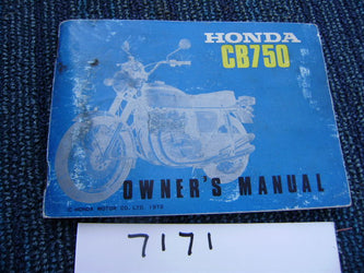Honda CB750K2 OEM Owners Manual sku 7171