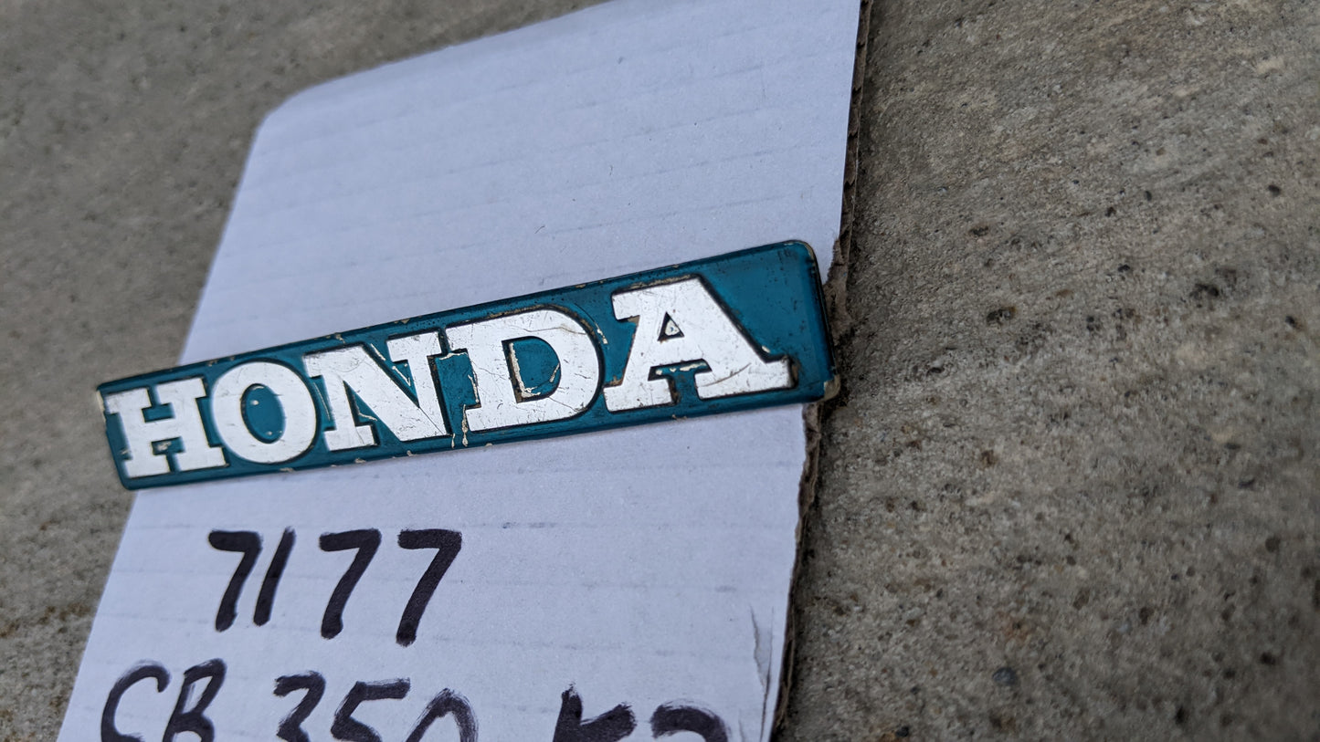 sold ebay Honda CB350K2  candy blue green  Gas Tank Badge 7177