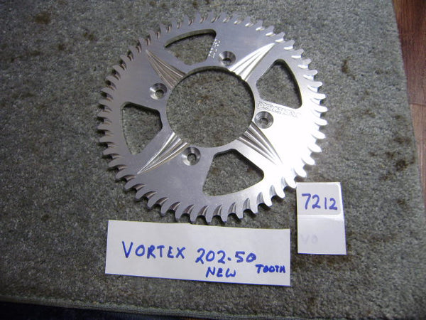 New Vortex 202-50  50T 420 chain 4 bolt pattern Aluminum Rear Sprocket Silver 1983 Honda CR60R sku 7212