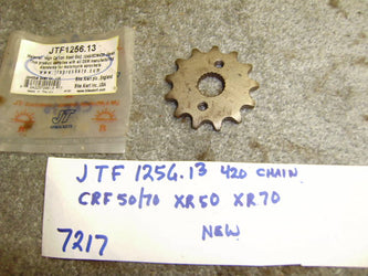 JTF1256.13, 420 chain, 13 tooth counter sprocket CRF50/70 CR50/70 sku 7217