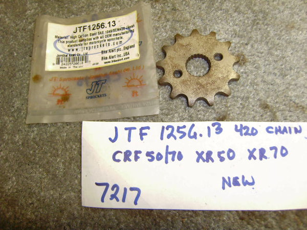 JTF1256.13, 420 chain, 13 tooth counter sprocket CRF50/70 CR50/70 sku 7217