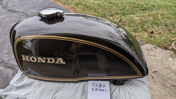 Sold Ebay Honda CB500T Glory Brown Metallic Gas Tank 1975-1976 color  sku 7280