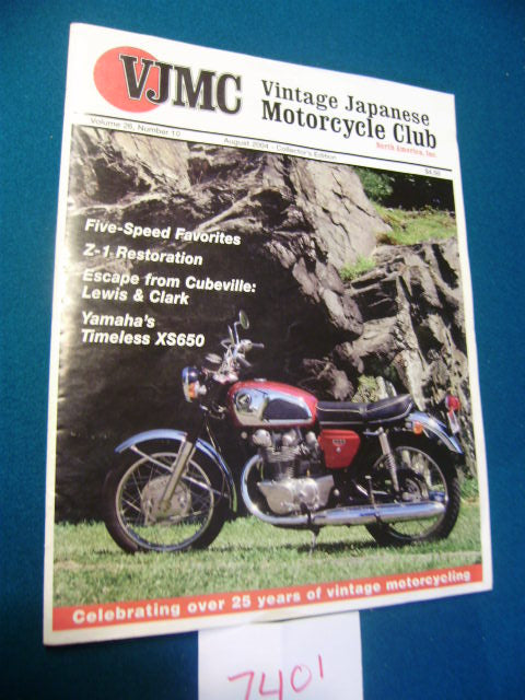 VJMC Magazine Honda CB450K1 on Magazine Cover August 2004 sku7401 Free Shipping to lower 48 states